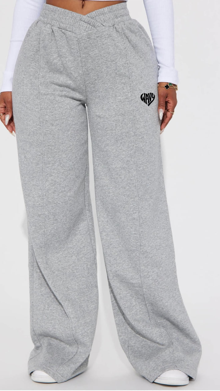 Lady WAVY Dark Grey Heart Sweats